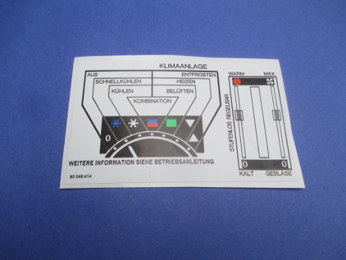Sticker - Air Conditioning - Original German